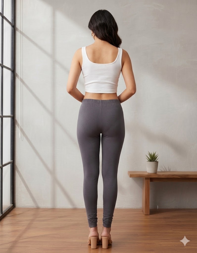 Ultra-Soft Full-Length Cotton Leggings – Grey