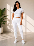 Ultra-Soft Full-Length Cotton Kurti Pants – White