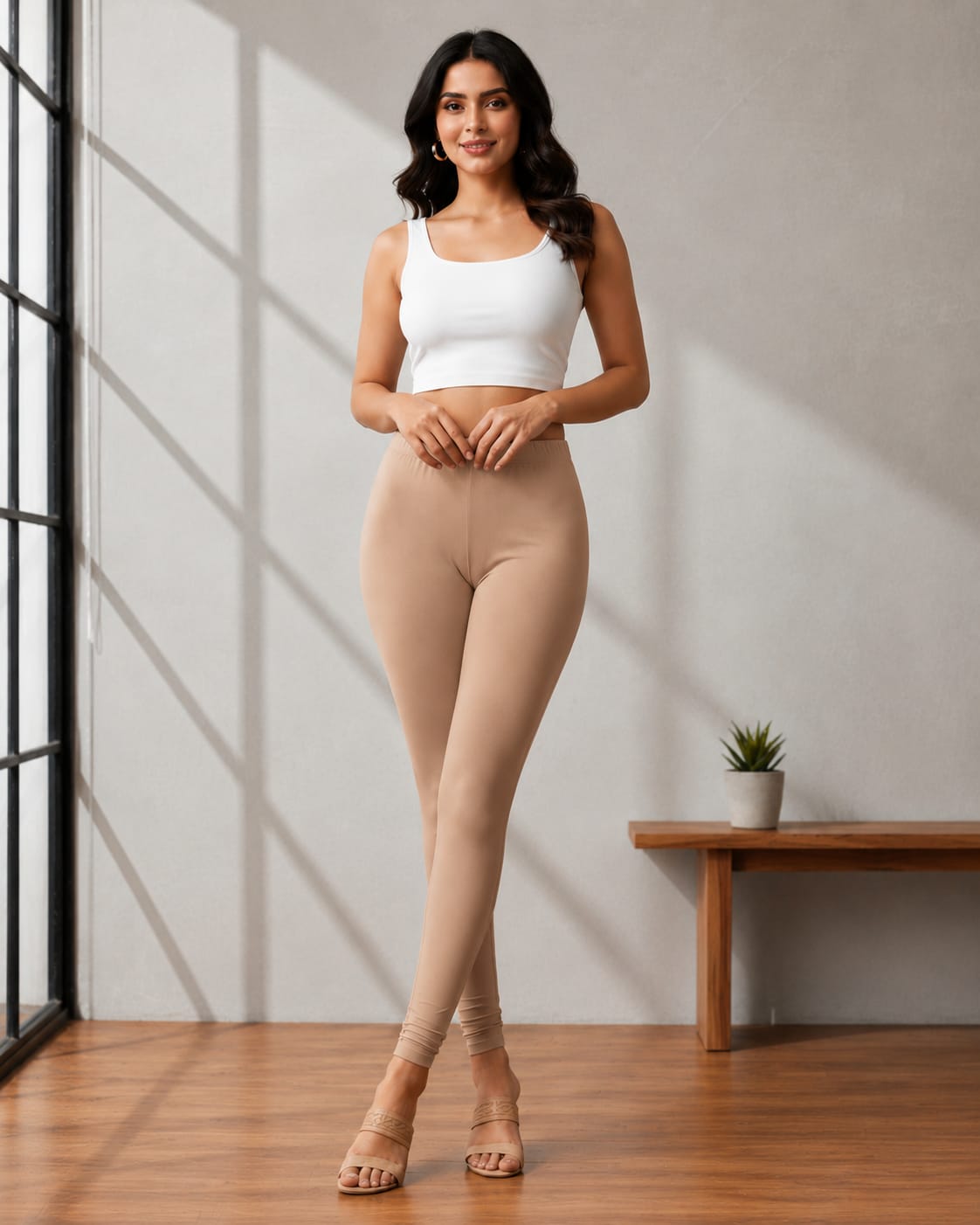 Ultra-Soft Full-Length Cotton Leggings – Skin