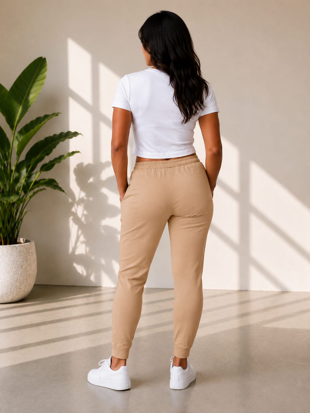 Ultra-Soft Full-Length Cotton Kurti Pants – Skin
